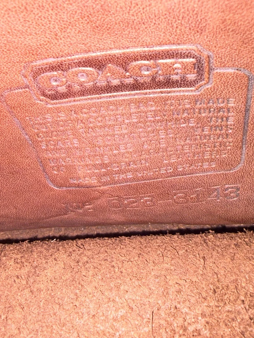 Vintage Leather Coach City Bag